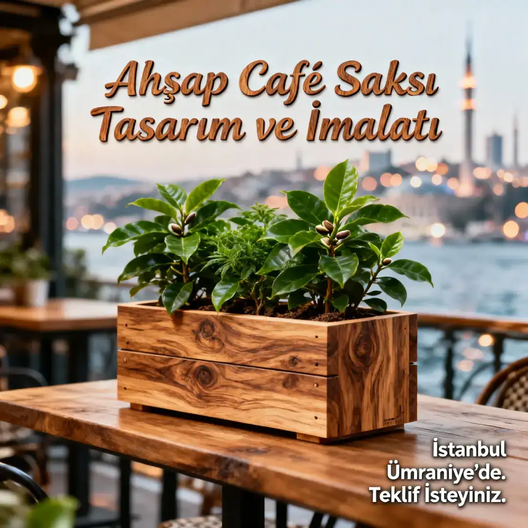 Ahşap Cafe Saksı Tasarım ve İmalatı; İstanbul Ümraniye'de. Teklif İsteyiniz.