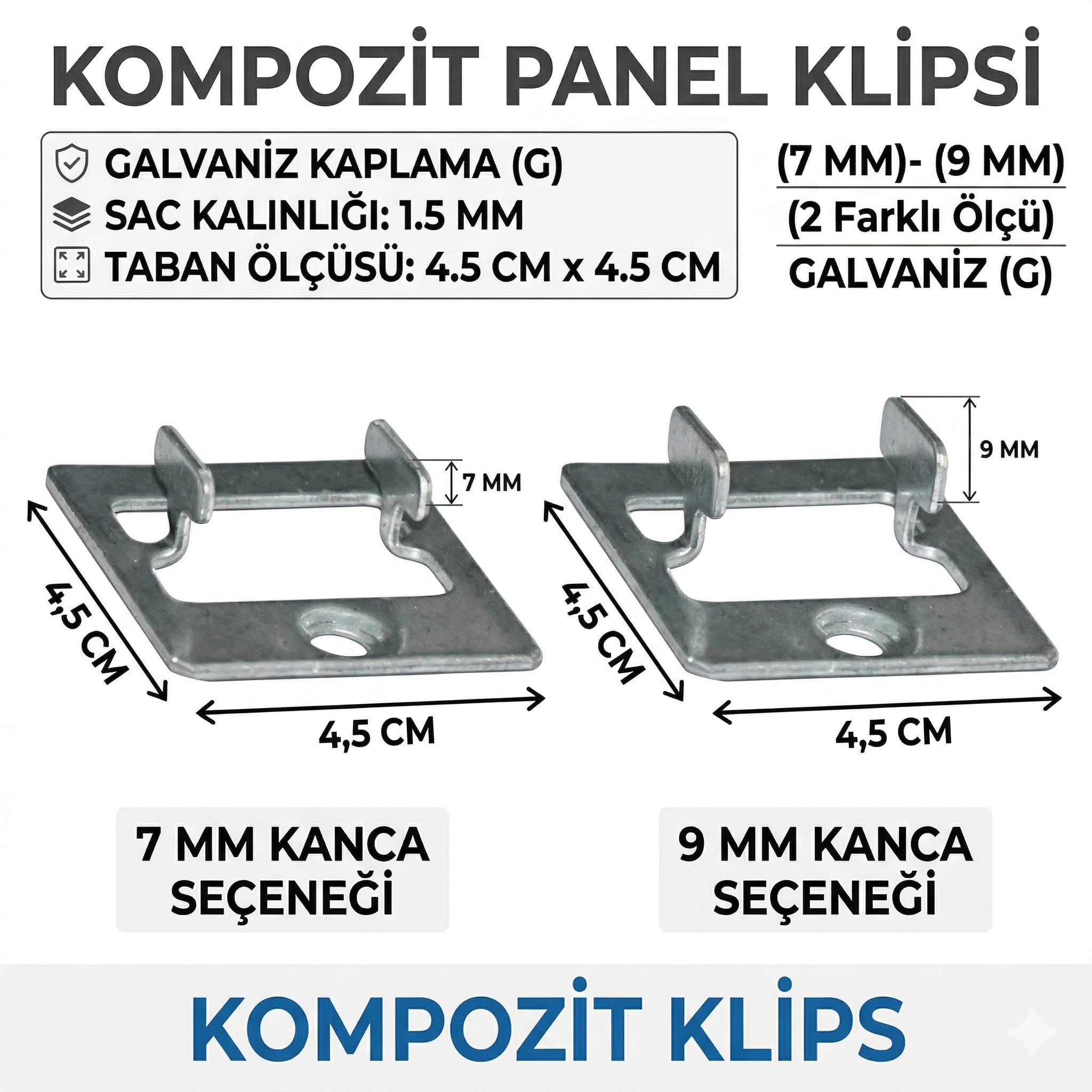 Profesyonel Deck Montaj Klipsi